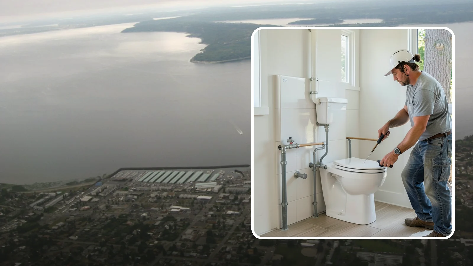 Toilet Installation in Des Moines, King County, WA - A toilet installation sets a new, efficient fixture with a secure, leak-free seal.