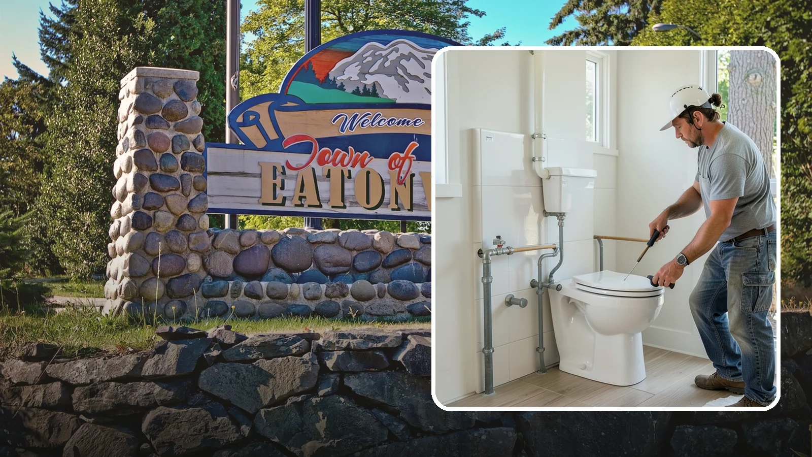 Toilet Installation in Eatonville, Pierce County, WA - A toilet installation sets a new, efficient fixture with a secure, leak-free seal.