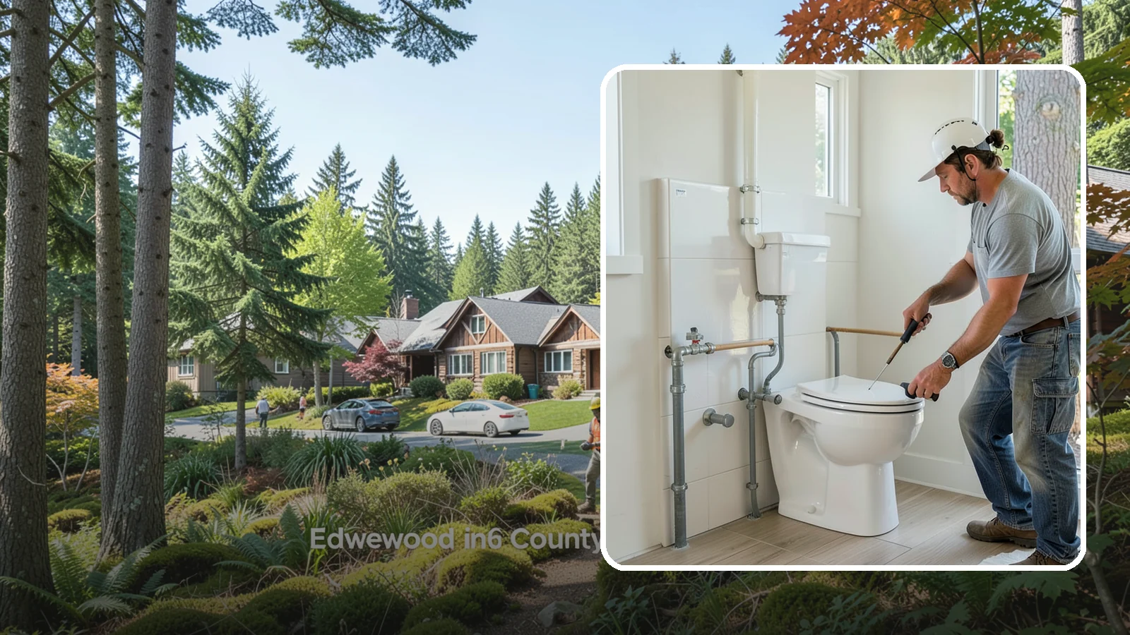 Toilet Installation in Edgewood, Pierce County, WA - A toilet installation sets a new, efficient fixture with a secure, leak-free seal.