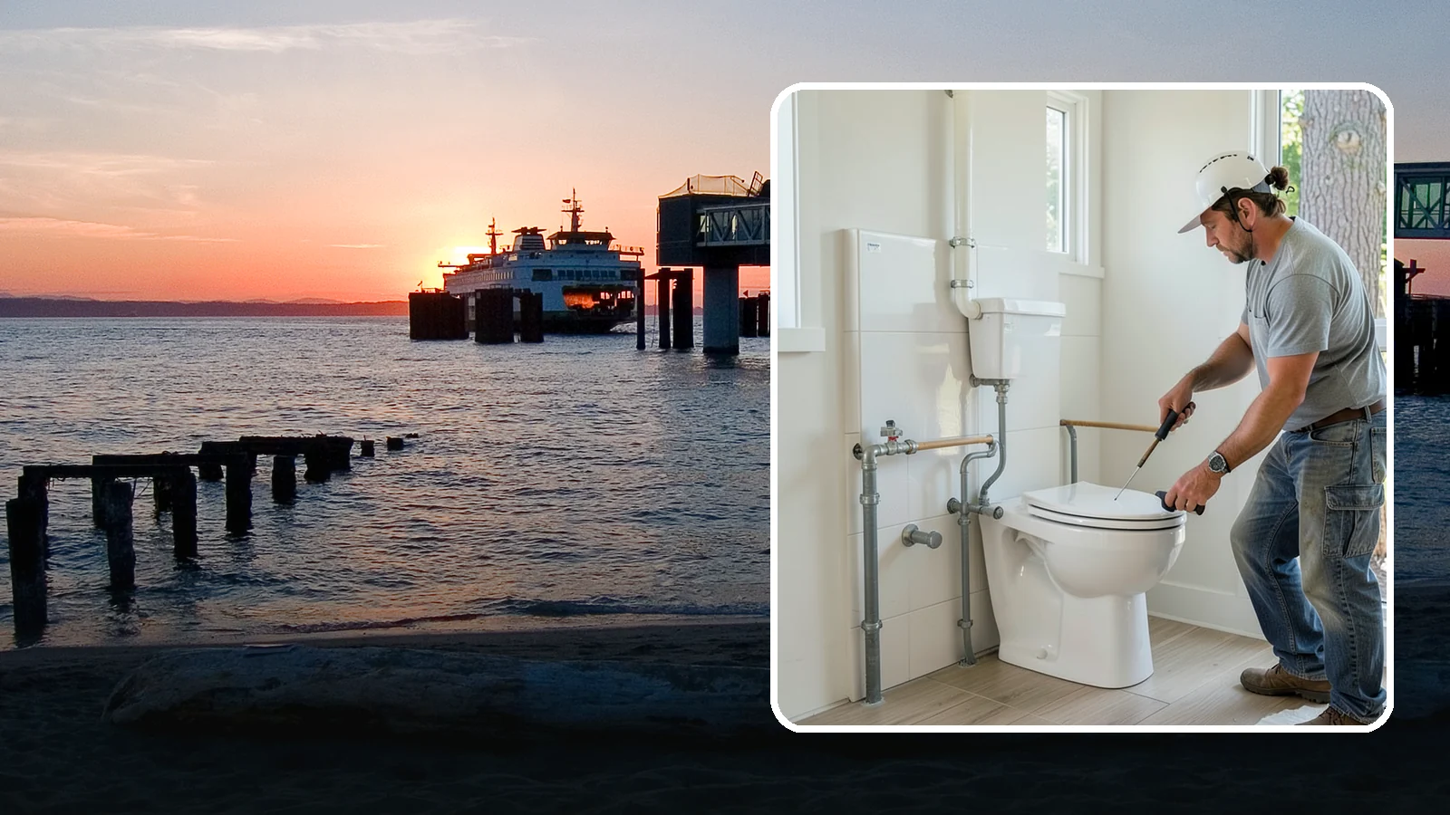 Toilet Installation in Edmonds, Snohomish County, WA - A toilet installation sets a new, efficient fixture with a secure, leak-free seal.
