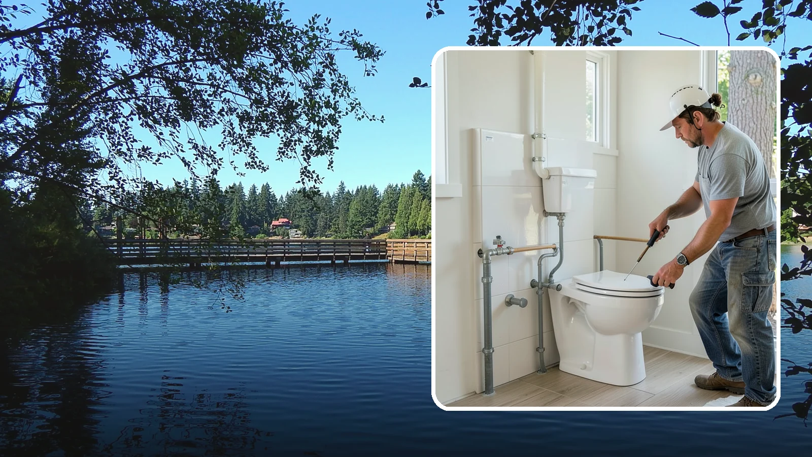 Toilet Installation in Federal Way, King County, WA - A toilet installation sets a new, efficient fixture with a secure, leak-free seal.
