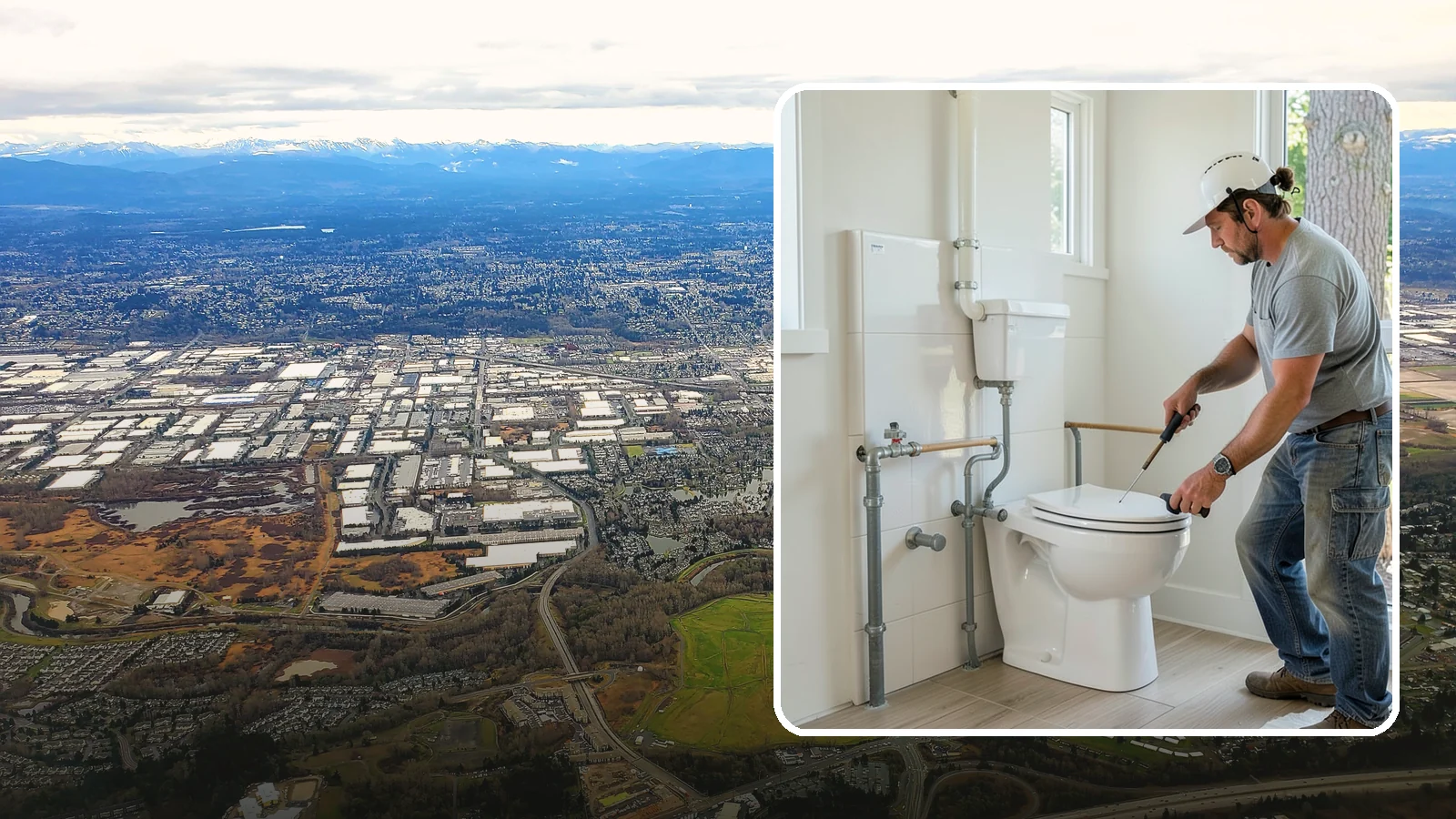 Toilet Installation in Kent, King County, WA - A toilet installation sets a new, efficient fixture with a secure, leak-free seal.