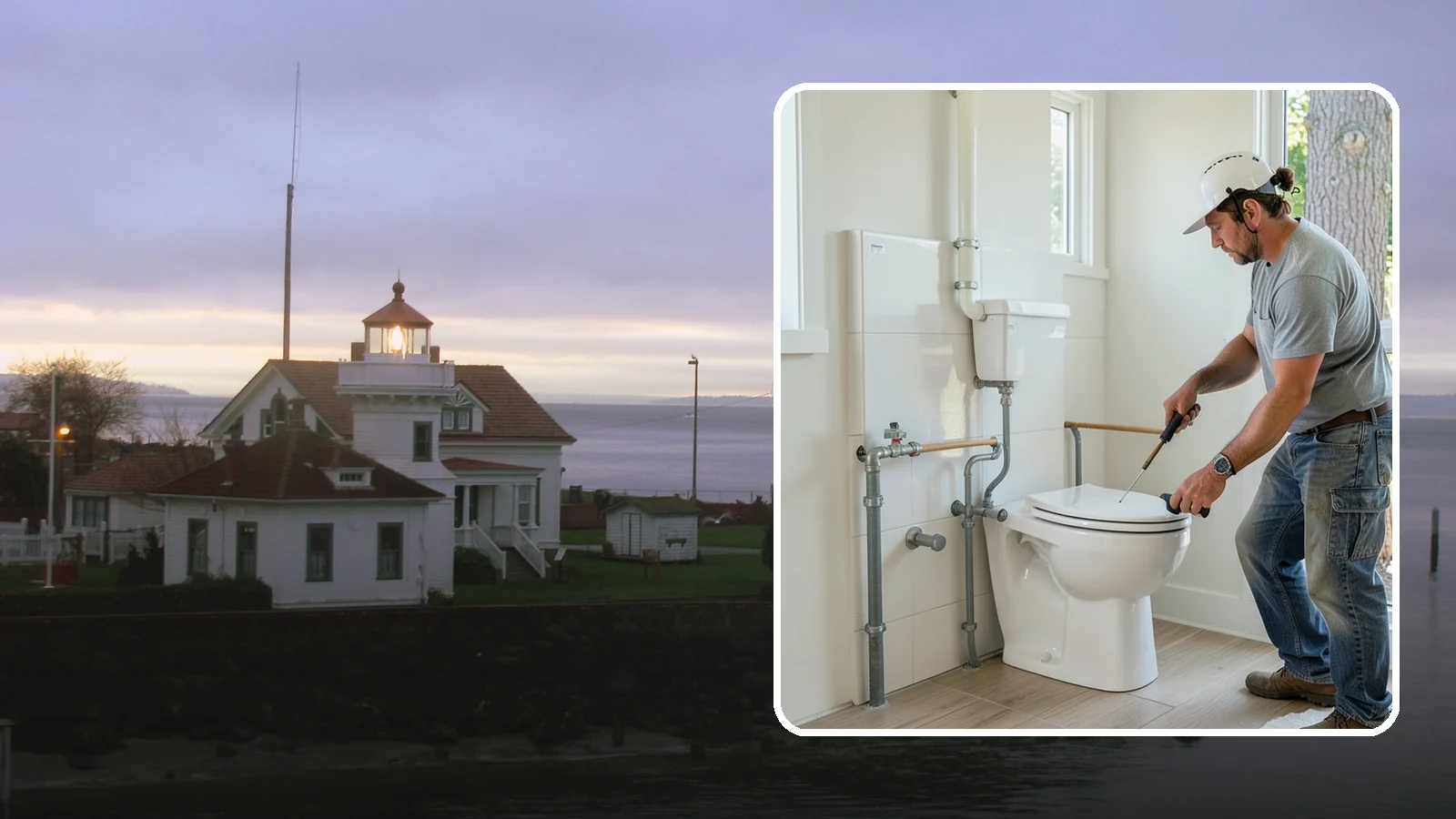 Toilet Installation in Mukilteo, Snohomish County, WA - A toilet installation sets a new, efficient fixture with a secure, leak-free seal.