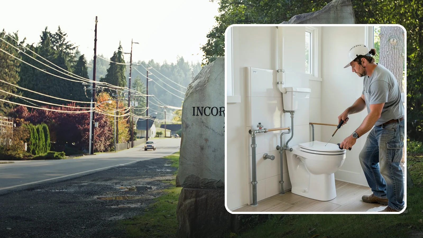 Toilet Installation in Wilkeson, Pierce County, WA - A toilet installation sets a new, efficient fixture with a secure, leak-free seal.