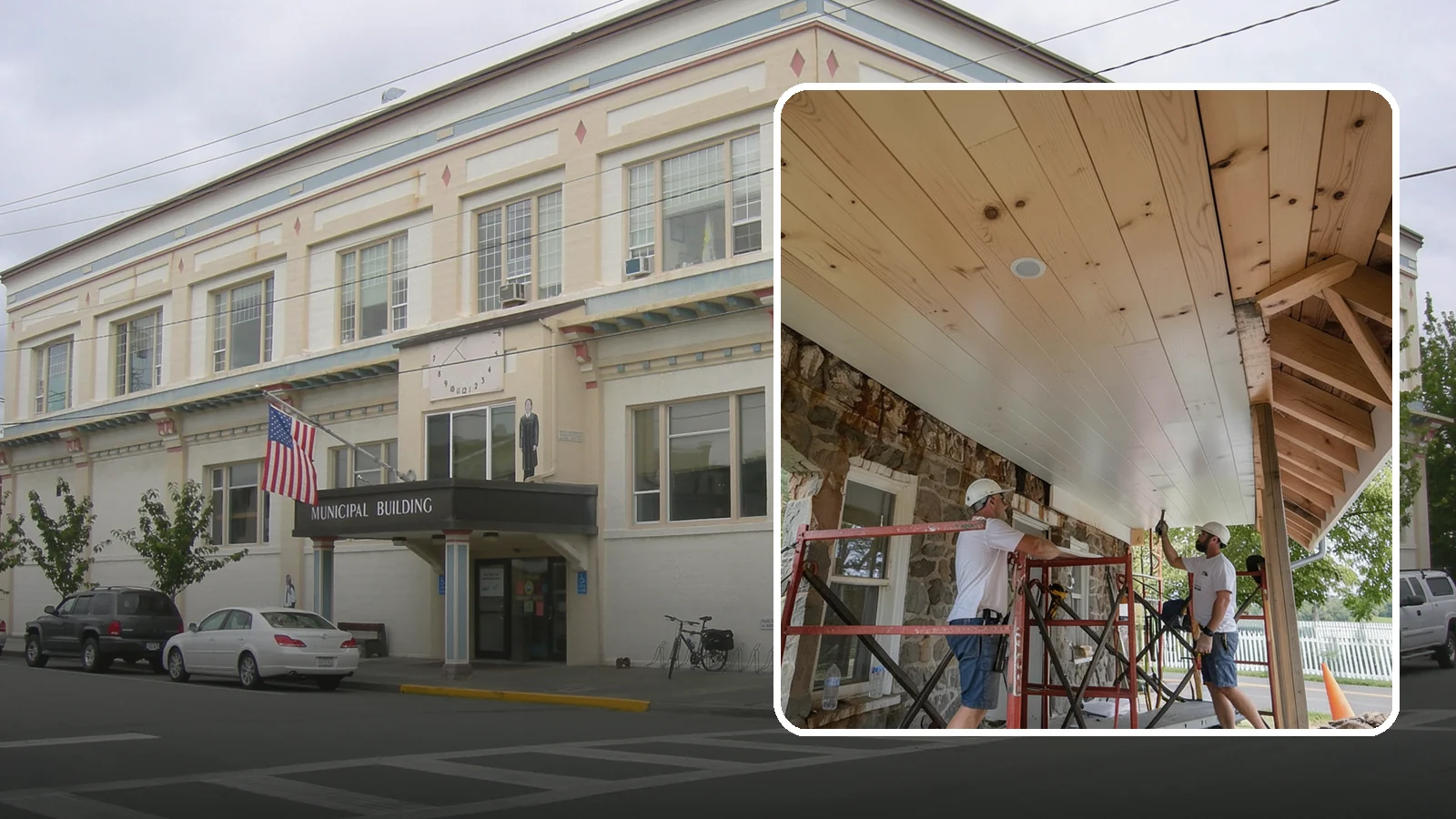 Tongue-and-Groove Ceiling in Anacortes, Skagit County, WA - Warm tongue-and-groove ceiling installation that transforms plain overhead space into a striking wood feature.