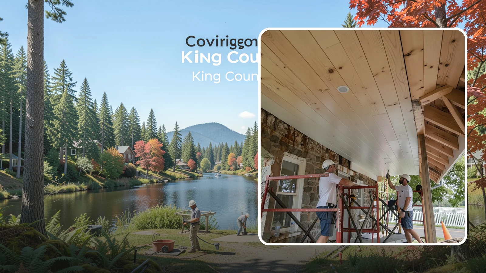 Tongue-and-Groove Ceiling in Covington, King County, WA - Warm tongue-and-groove ceiling installation that transforms plain overhead space into a striking wood feature.