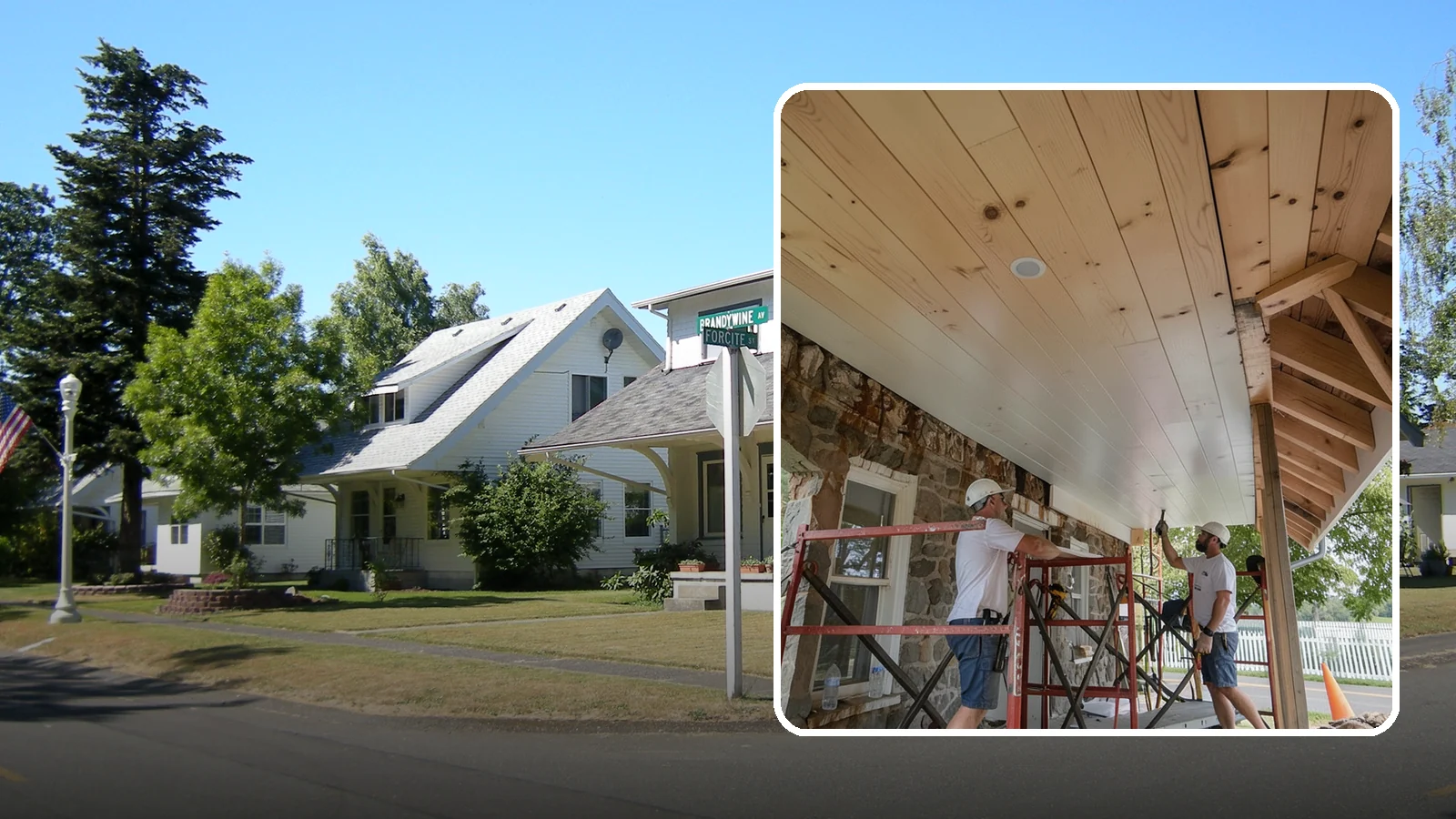 Tongue-and-Groove Ceiling in DuPont, Pierce County, WA - Warm tongue-and-groove ceiling installation that transforms plain overhead space into a striking wood feature.