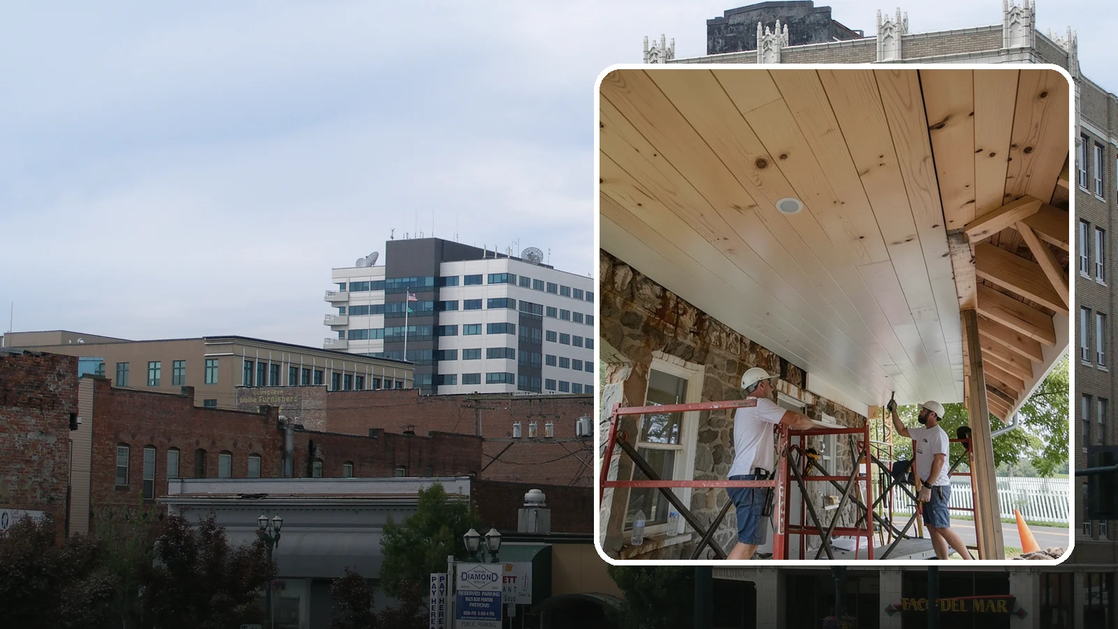 Tongue-and-Groove Ceiling in Everett, Snohomish County, WA - Warm tongue-and-groove ceiling installation that transforms plain overhead space into a striking wood feature.