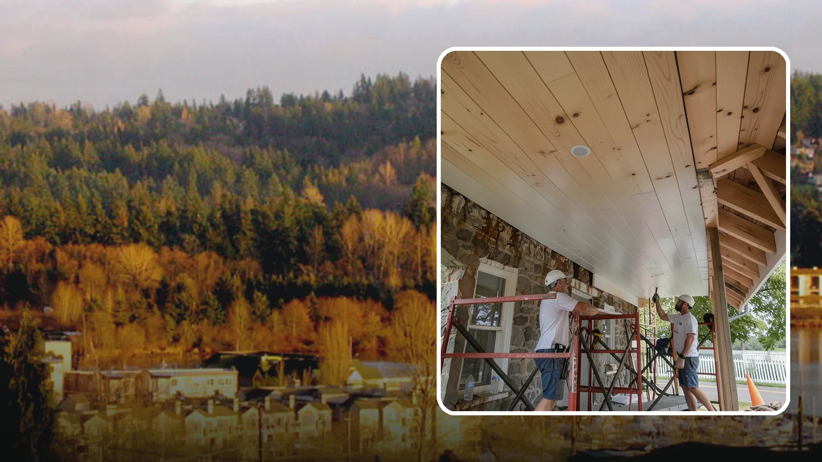 Tongue-and-Groove Ceiling in Kenmore, King County, WA - Warm tongue-and-groove ceiling installation that transforms plain overhead space into a striking wood feature.