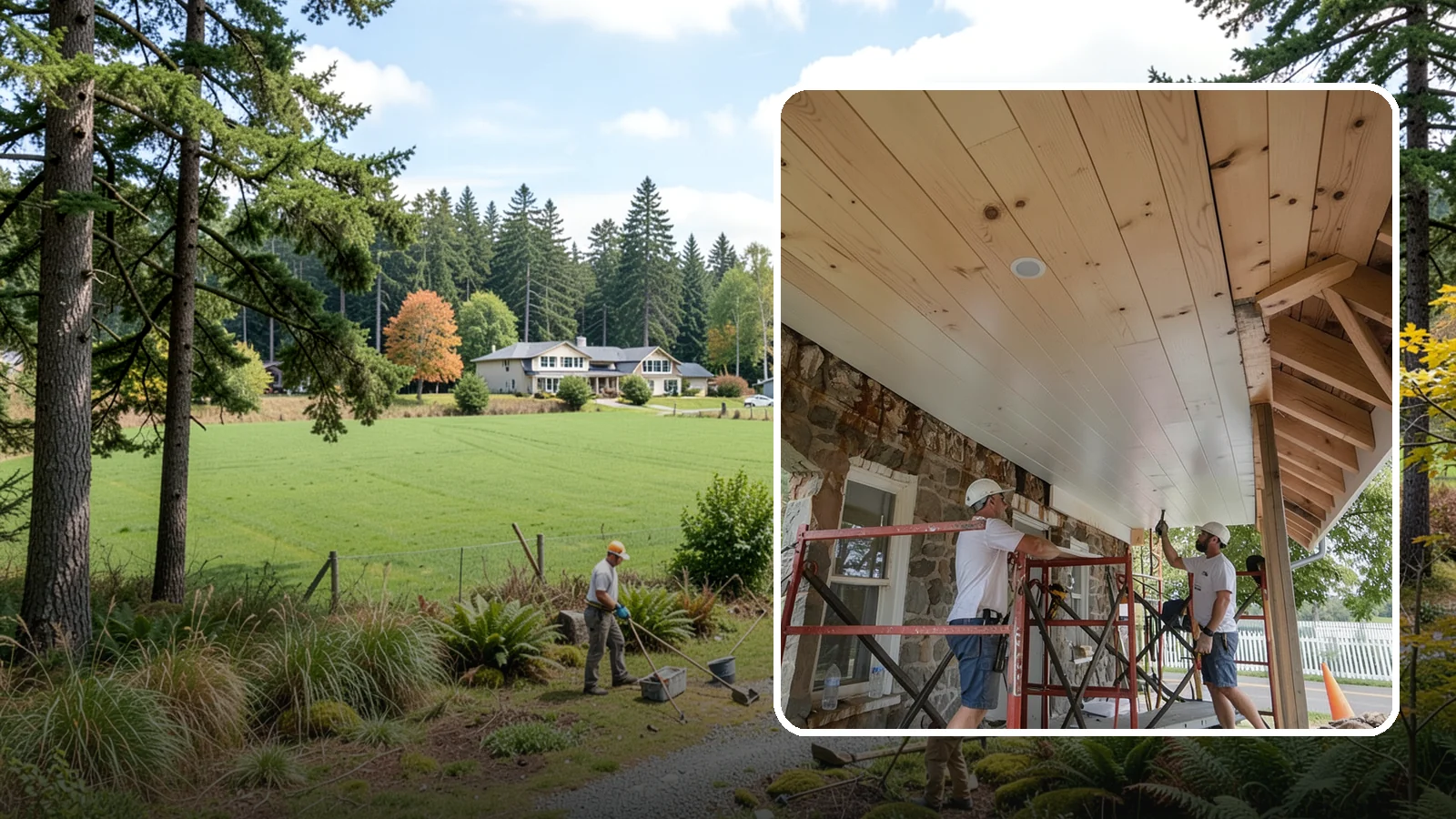 Tongue-and-Groove Ceiling in Lyman, Skagit County, WA - Warm tongue-and-groove ceiling installation that transforms plain overhead space into a striking wood feature.