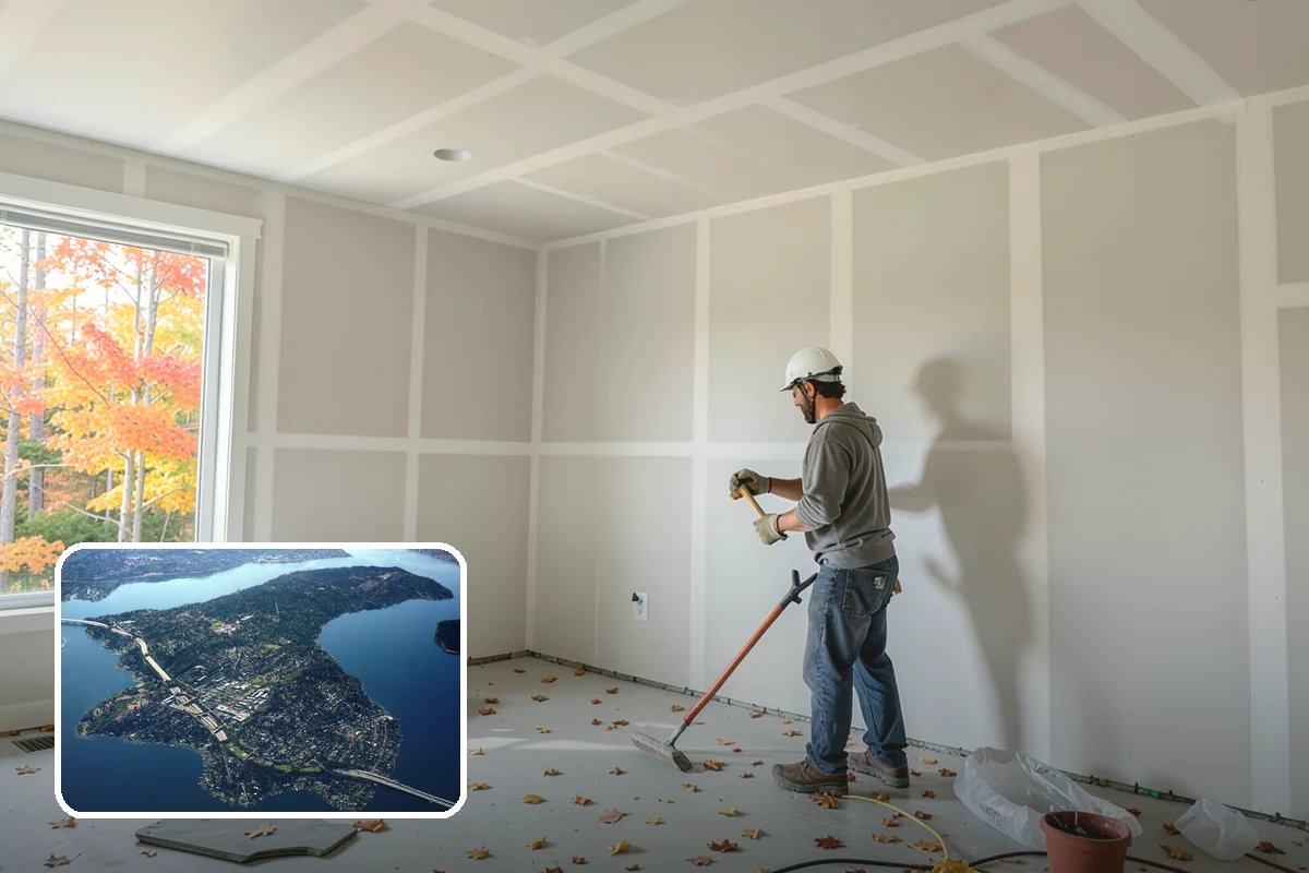 Tongue-and-Groove Ceiling in Mercer Island, King County, WA - Seamless, high-impact overhead wood surface