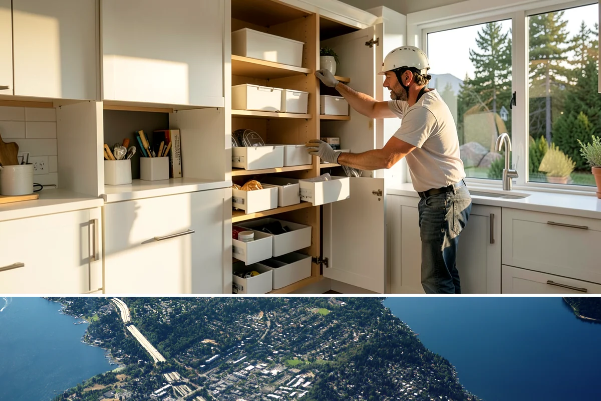 Tongue-and-Groove Ceiling in Mercer Island, King County, WA - Interior ceiling work runs on schedule year-round, making the rainy PNW months an ideal time for this cozy upgrade.