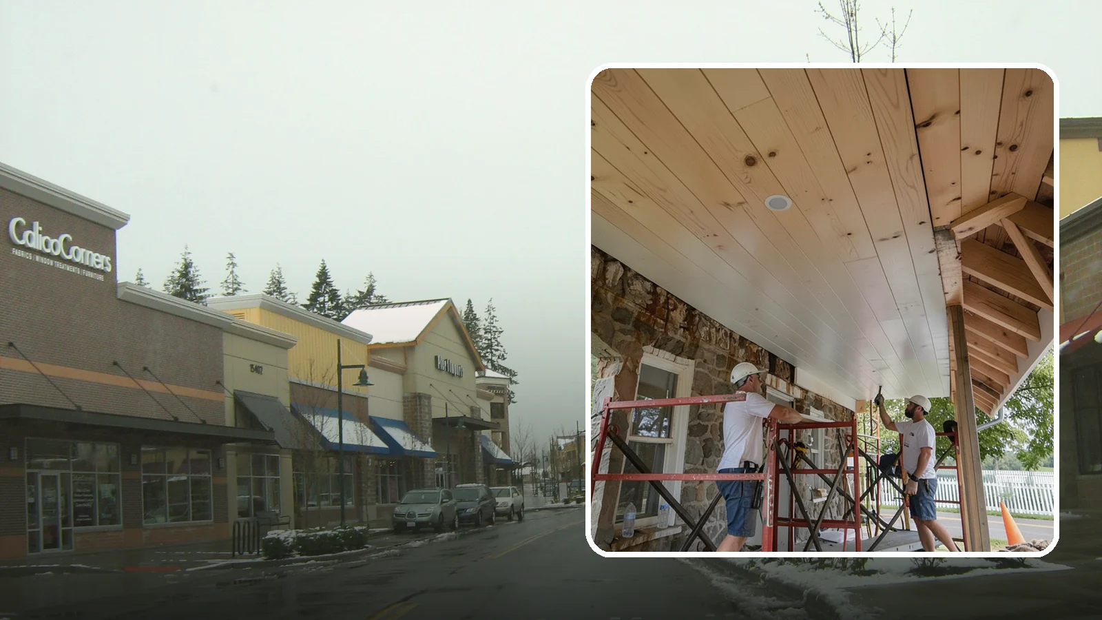Tongue-and-Groove Ceiling in Mill Creek, Snohomish County, WA - Warm tongue-and-groove ceiling installation that transforms plain overhead space into a striking wood feature.