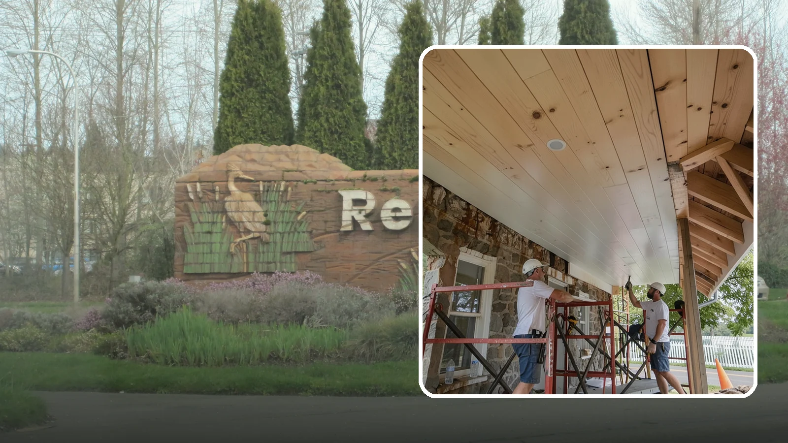 Tongue-and-Groove Ceiling in Renton, King County, WA - Warm tongue-and-groove ceiling installation that transforms plain overhead space into a striking wood feature.