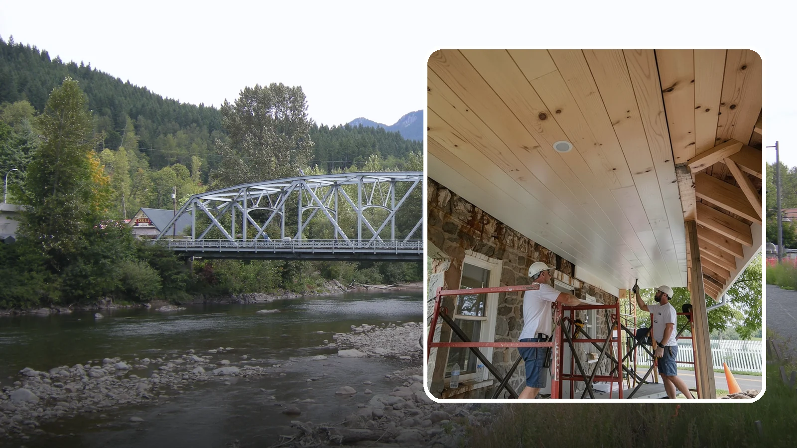 Tongue-and-Groove Ceiling in Skykomish, King County, WA - Warm tongue-and-groove ceiling installation that transforms plain overhead space into a striking wood feature.