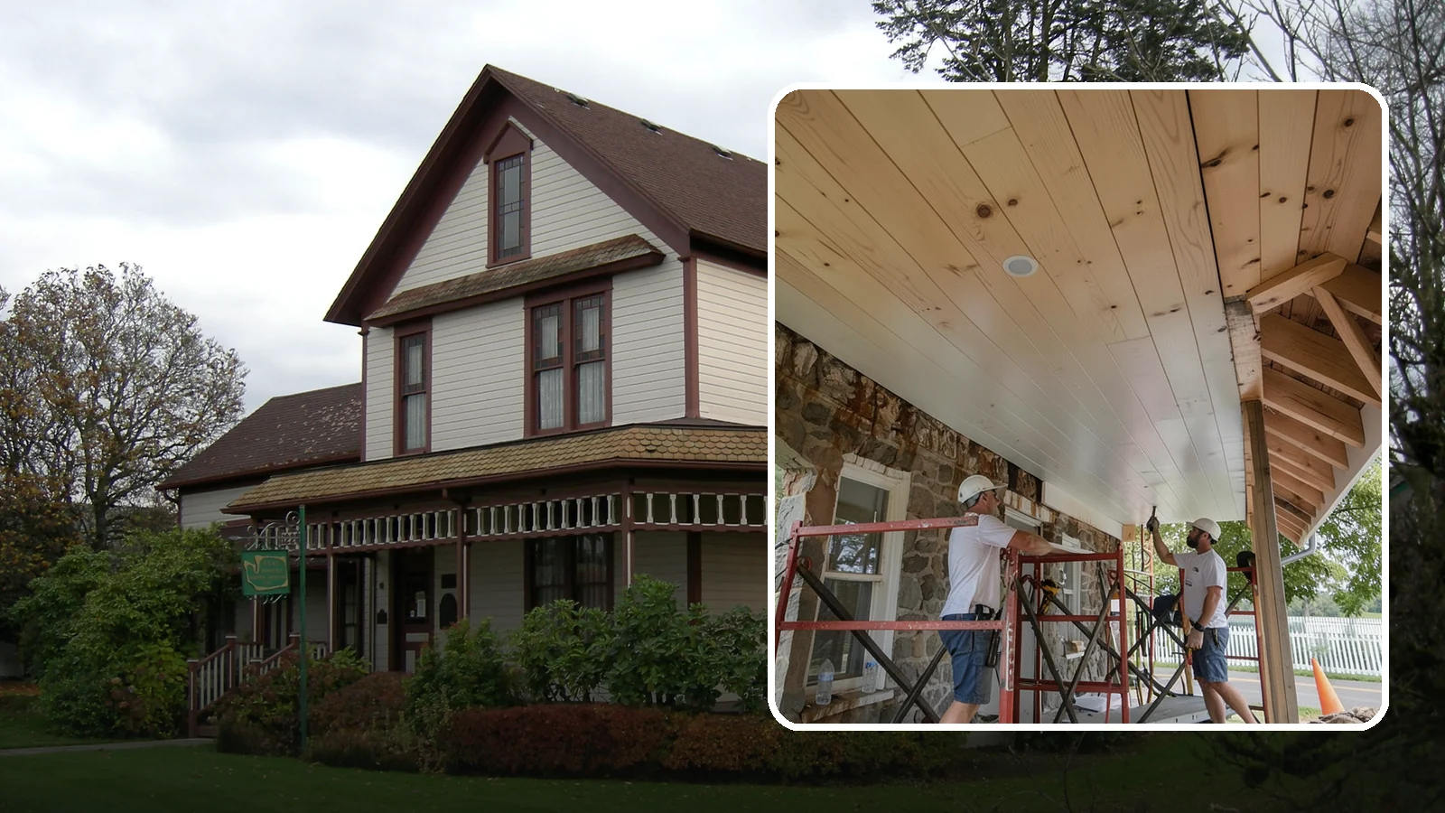 Tongue-and-Groove Ceiling in Sumner, Pierce County, WA - Warm tongue-and-groove ceiling installation that transforms plain overhead space into a striking wood feature.
