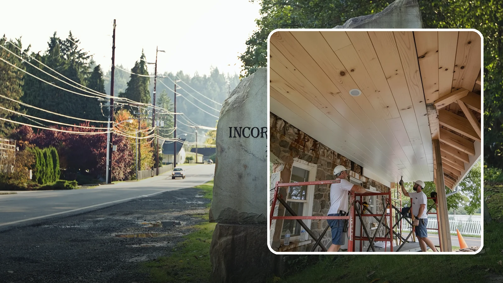 Tongue-and-Groove Ceiling in Wilkeson, Pierce County, WA - Warm tongue-and-groove ceiling installation that transforms plain overhead space into a striking wood feature.