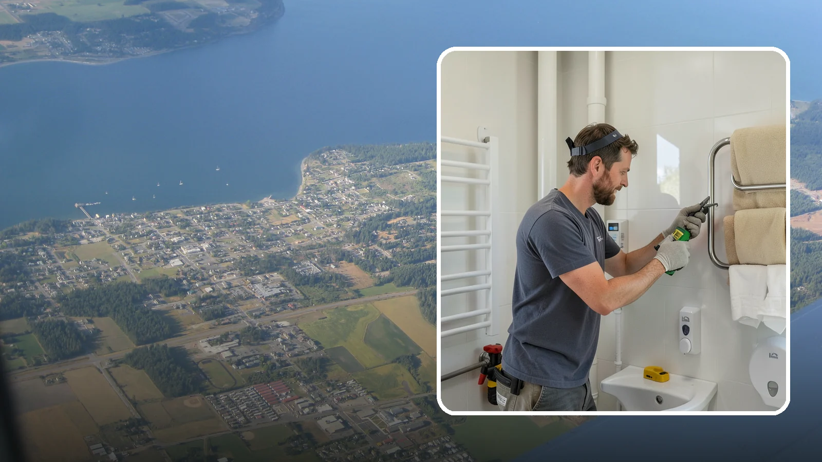 Towel Warmer Installation in Coupeville, Island County, WA - A towel warmer installation adds a heated rack that keeps towels cozy and dry.