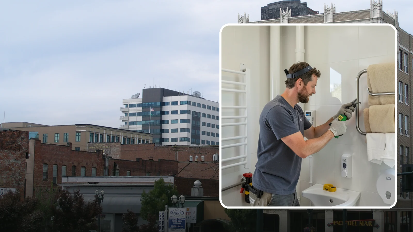 Towel Warmer Installation in Everett, Snohomish County, WA - A towel warmer installation adds a heated rack that keeps towels cozy and dry.