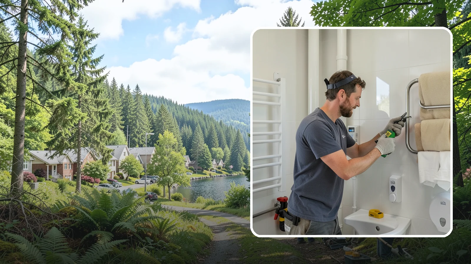 Towel Warmer Installation in Lake Forest Park, King County, WA - A towel warmer installation adds a heated rack that keeps towels cozy and dry.