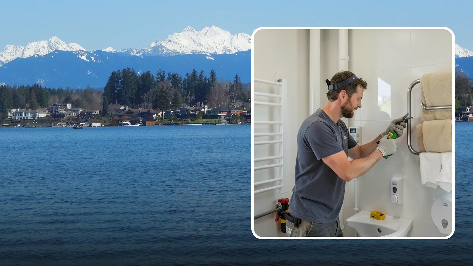 Towel Warmer Installation in Lake Stevens, Snohomish County, WA - A towel warmer installation adds a heated rack that keeps towels cozy and dry.