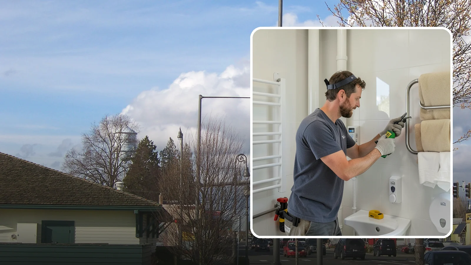 Towel Warmer Installation in Marysville, Snohomish County, WA - A towel warmer installation adds a heated rack that keeps towels cozy and dry.