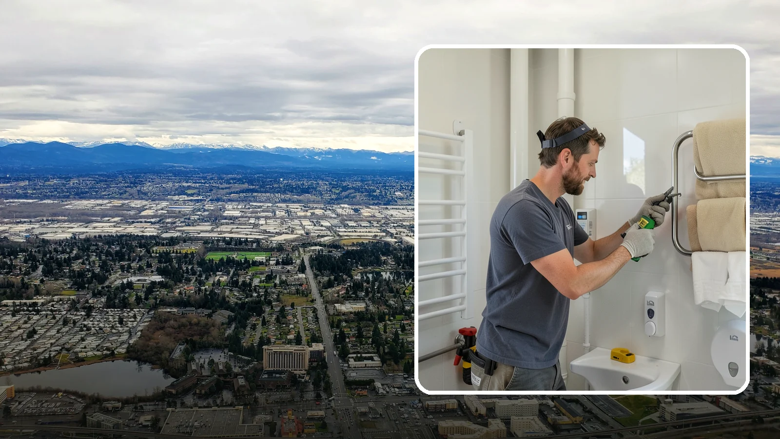 Towel Warmer Installation in SeaTac, King County, WA - A towel warmer installation adds a heated rack that keeps towels cozy and dry.
