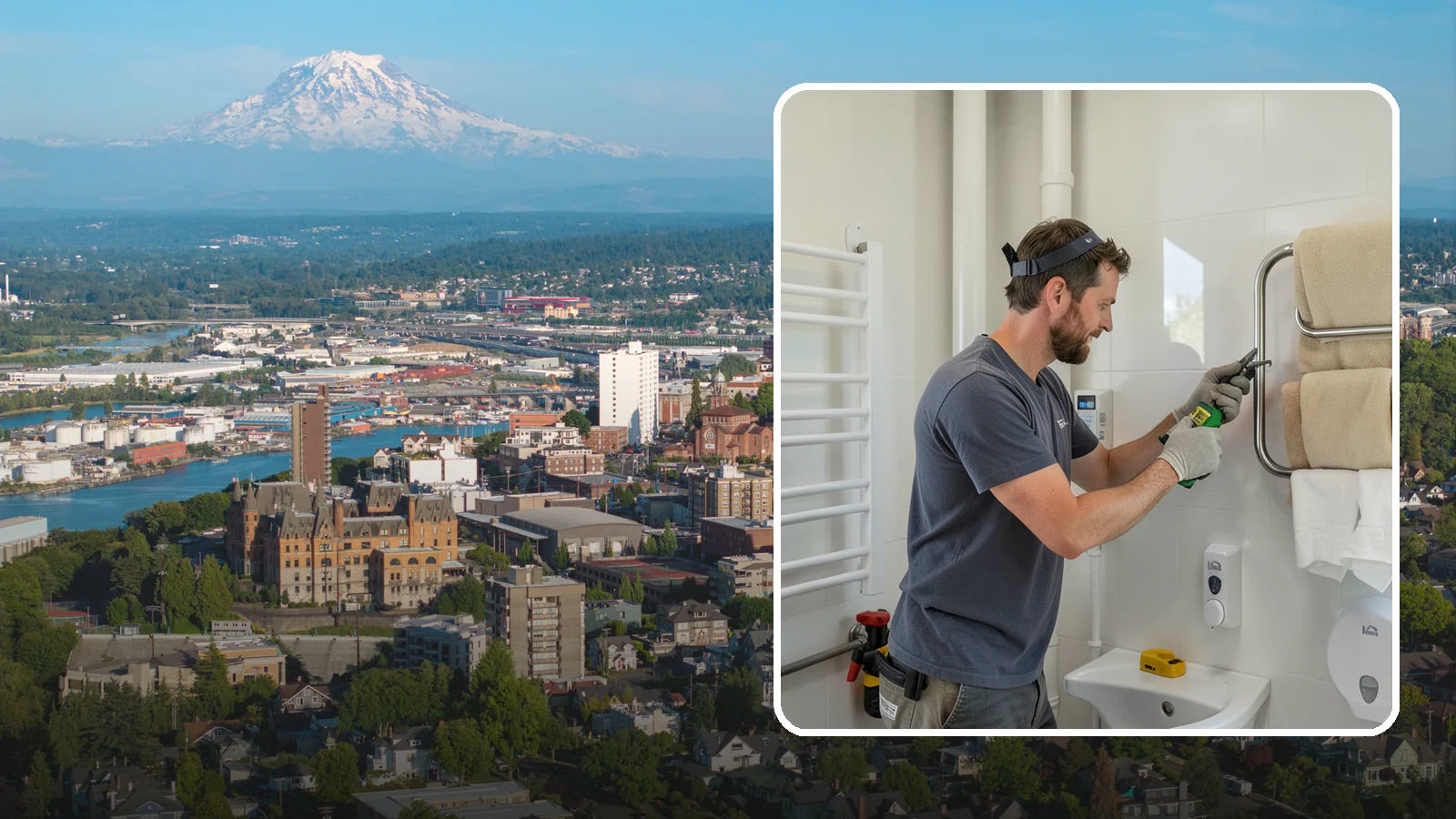 Towel Warmer Installation in Tacoma, Pierce County, WA - A towel warmer installation adds a heated rack that keeps towels cozy and dry.