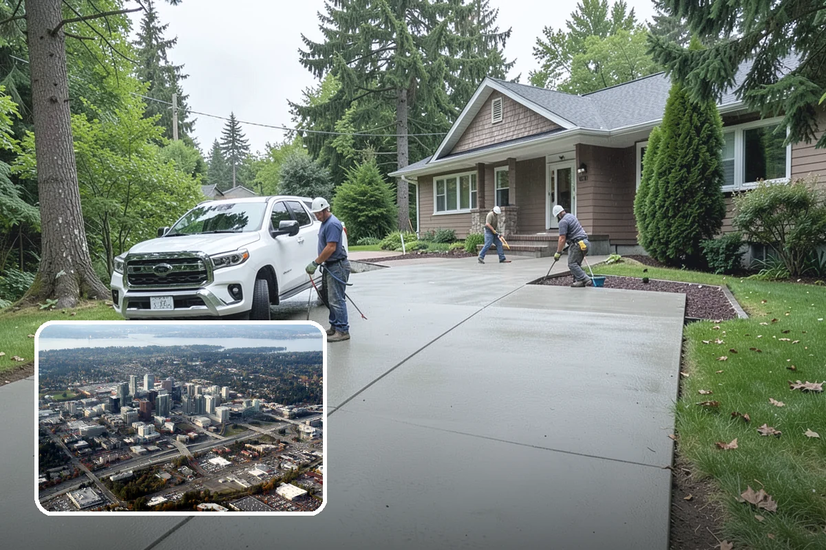 Townhome Construction in Bellevue, King County, WA - Efficient land use for infill development