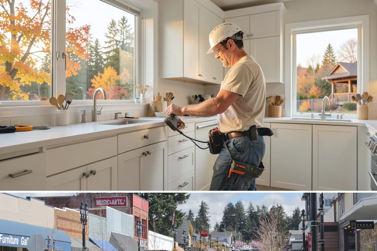 Townhome Construction in Bothell, King County, WA - Foundation and framing for the row are scheduled through summer so each unit is dried-in ahead of winter weather.