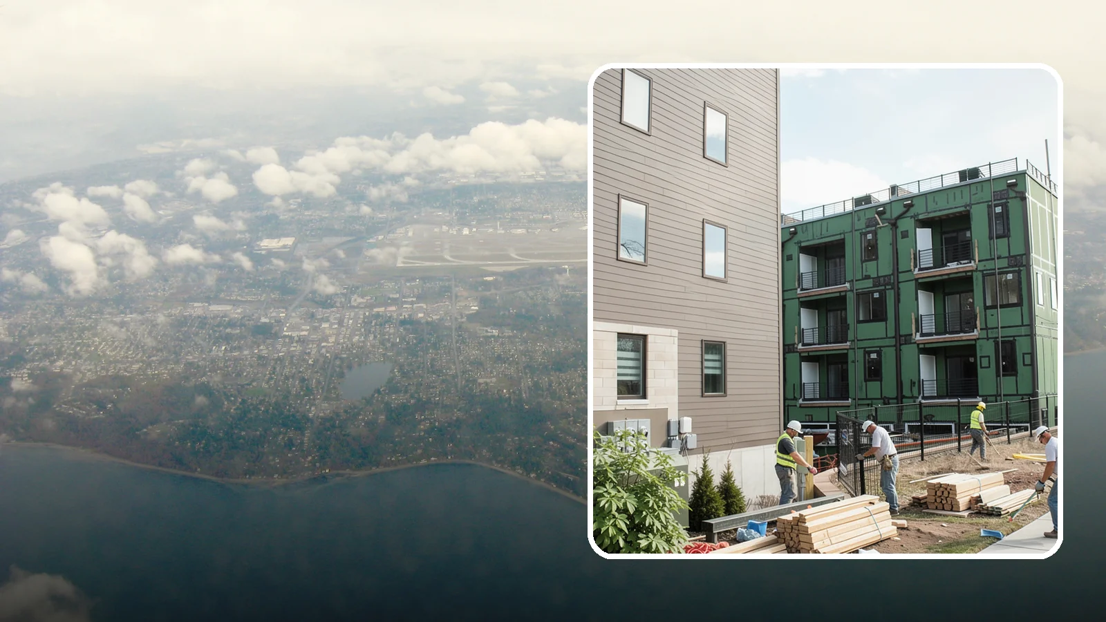 Townhome Construction in Burien, King County, WA - Multi-unit attached townhomes designed for efficient urban and suburban infill.