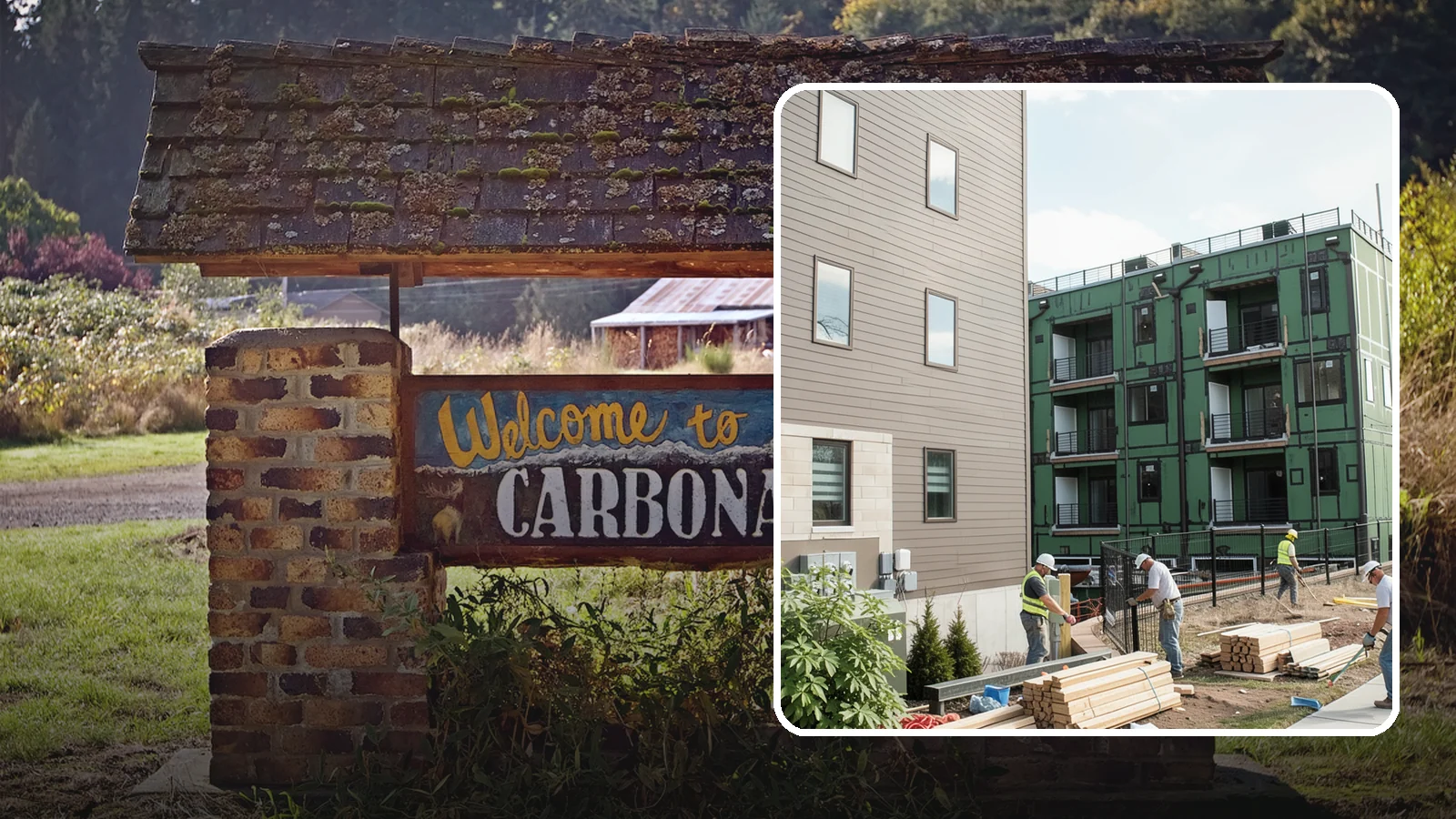 Townhome Construction in Carbonado, Pierce County, WA - Multi-unit attached townhomes designed for efficient urban and suburban infill.
