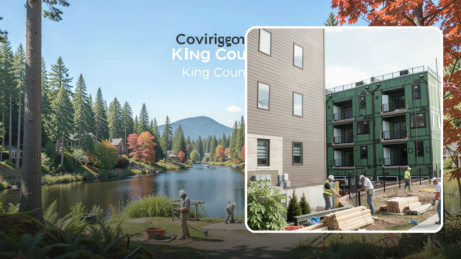 Townhome Construction in Covington, King County, WA - Multi-unit attached townhomes designed for efficient urban and suburban infill.