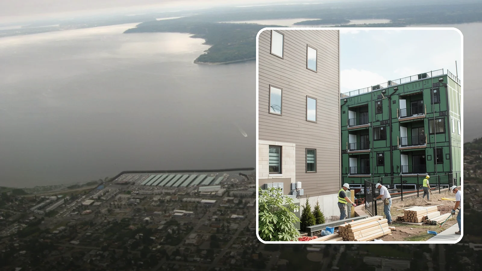 Townhome Construction in Des Moines, King County, WA - Multi-unit attached townhomes designed for efficient urban and suburban infill.