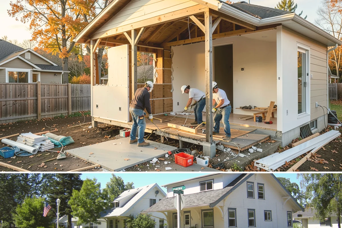 Townhome Construction in DuPont, Pierce County, WA - Foundation and framing for the row are scheduled through summer so each unit is dried-in ahead of winter weather.