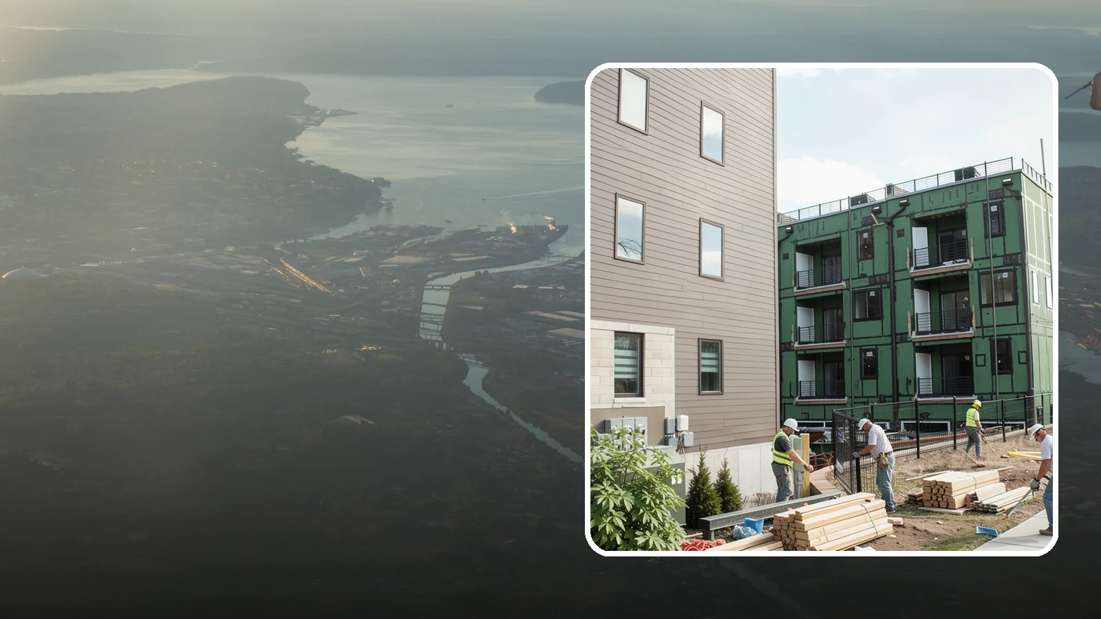 Townhome Construction in Fife, Pierce County, WA - Multi-unit attached townhomes designed for efficient urban and suburban infill.