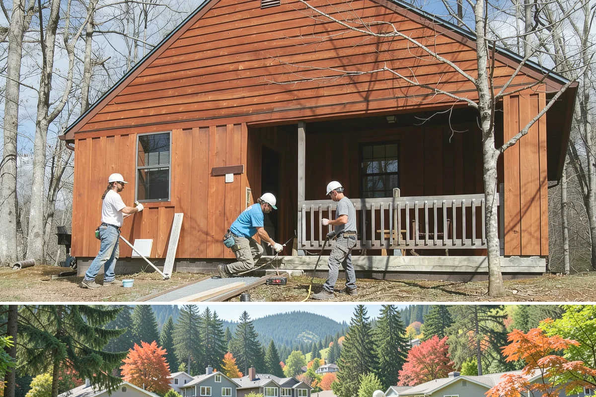 Townhome Construction in Fircrest, Pierce County, WA - Foundation and framing for the row are scheduled through summer so each unit is dried-in ahead of winter weather.