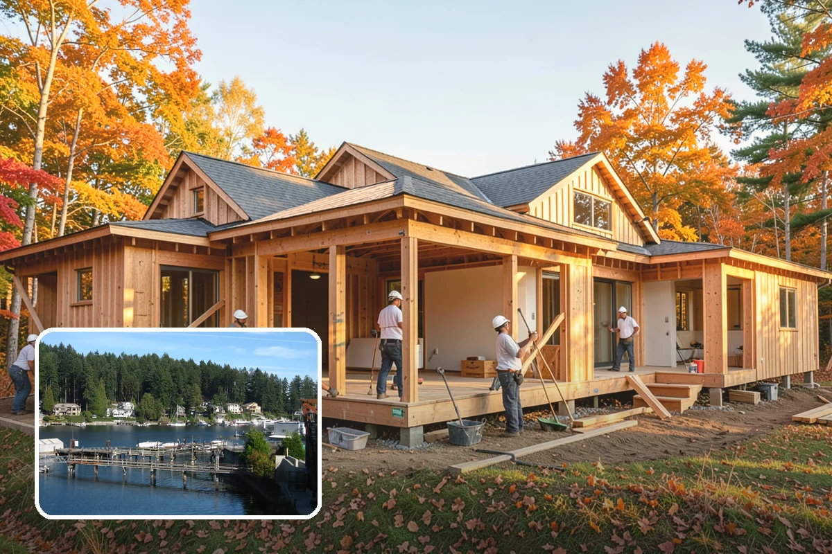 Townhome Construction in Gig Harbor, Pierce County, WA - Efficient land use for infill development