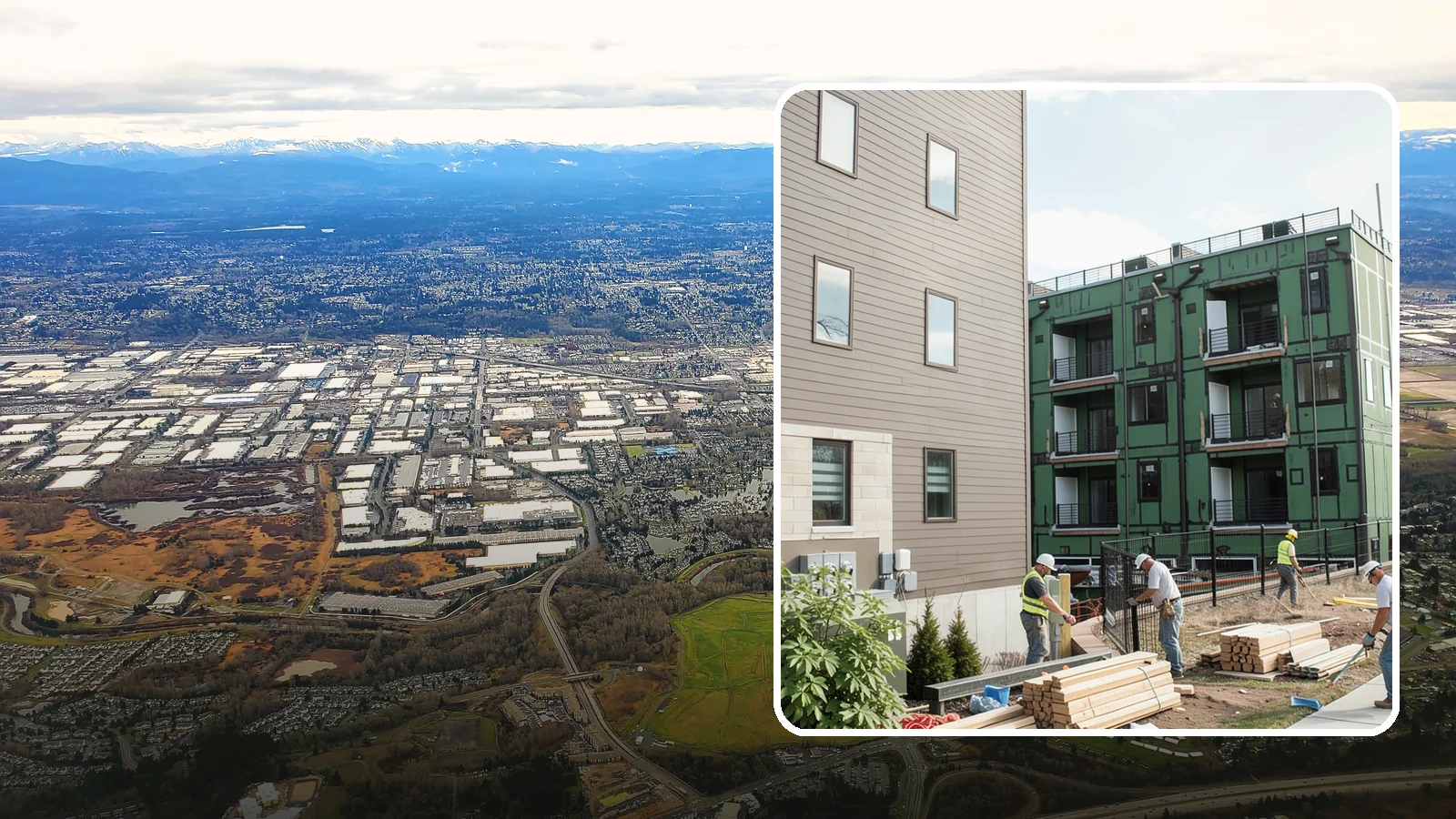 Townhome Construction in Kent, King County, WA - Multi-unit attached townhomes designed for efficient urban and suburban infill.