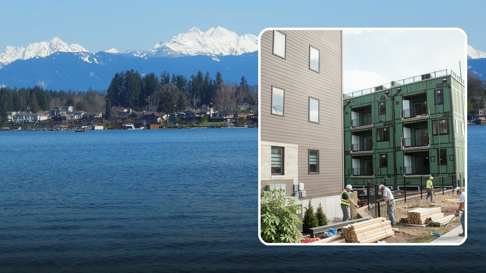 Townhome Construction in Lake Stevens, Snohomish County, WA - Multi-unit attached townhomes designed for efficient urban and suburban infill.