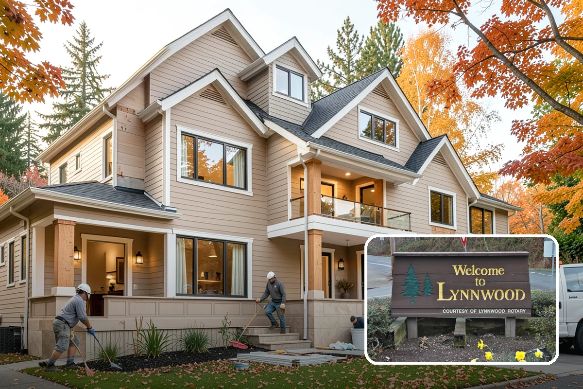 Townhome Construction in Lynnwood, Snohomish County, WA - Efficient land use for infill development