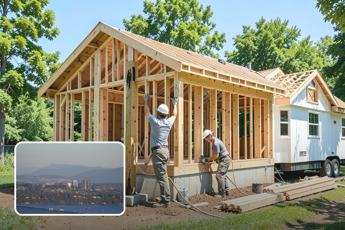 Townhome Construction in Medina, King County, WA - Efficient land use for infill development