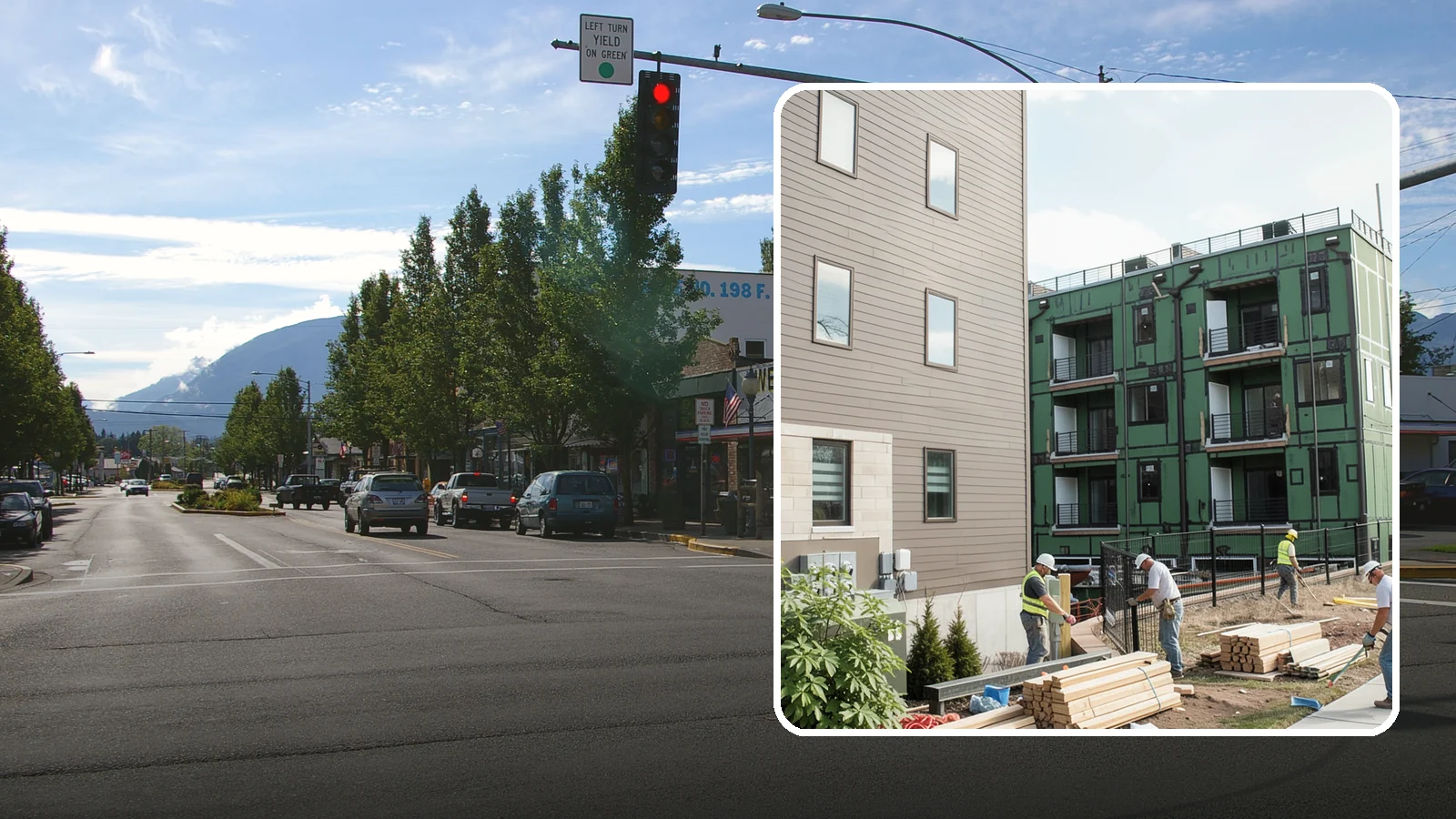 Townhome Construction in North Bend, King County, WA - Multi-unit attached townhomes designed for efficient urban and suburban infill.