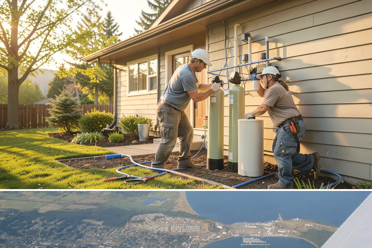 Townhome Construction in Oak Harbor, Island County, WA - Foundation and framing for the row are scheduled through summer so each unit is dried-in ahead of winter weather.