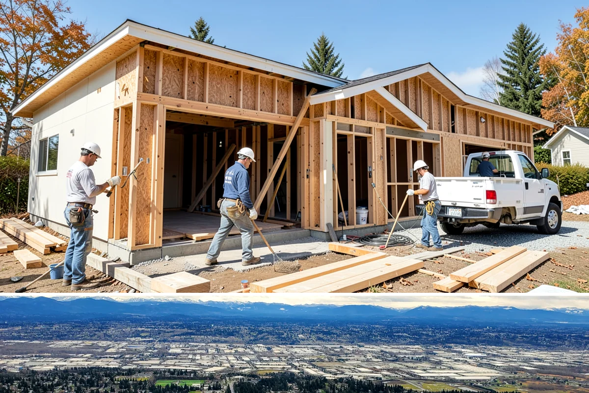 Townhome Construction in SeaTac, King County, WA - Foundation and framing for the row are scheduled through summer so each unit is dried-in ahead of winter weather.