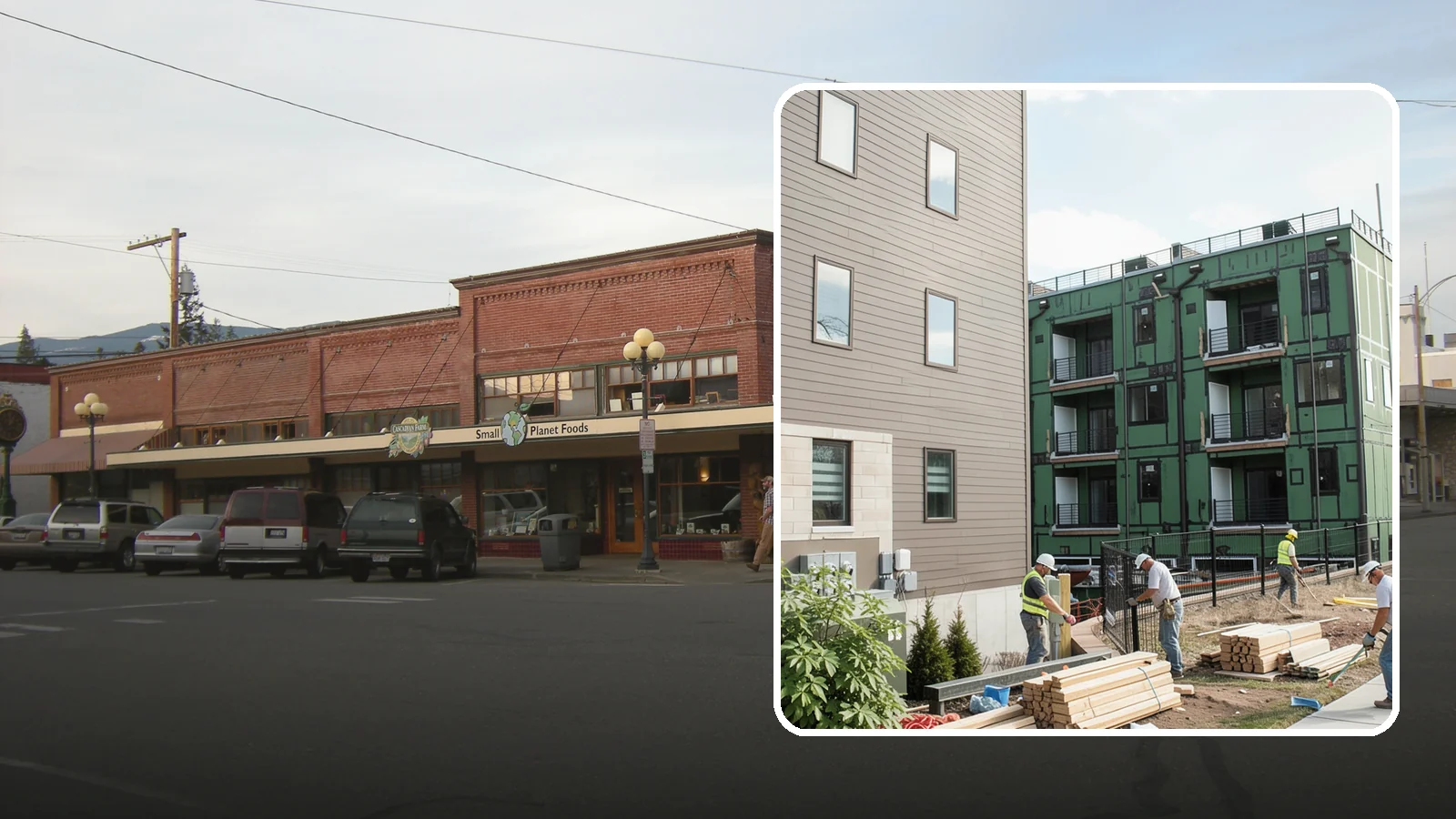 Townhome Construction in Sedro-Woolley, Skagit County, WA - Multi-unit attached townhomes designed for efficient urban and suburban infill.