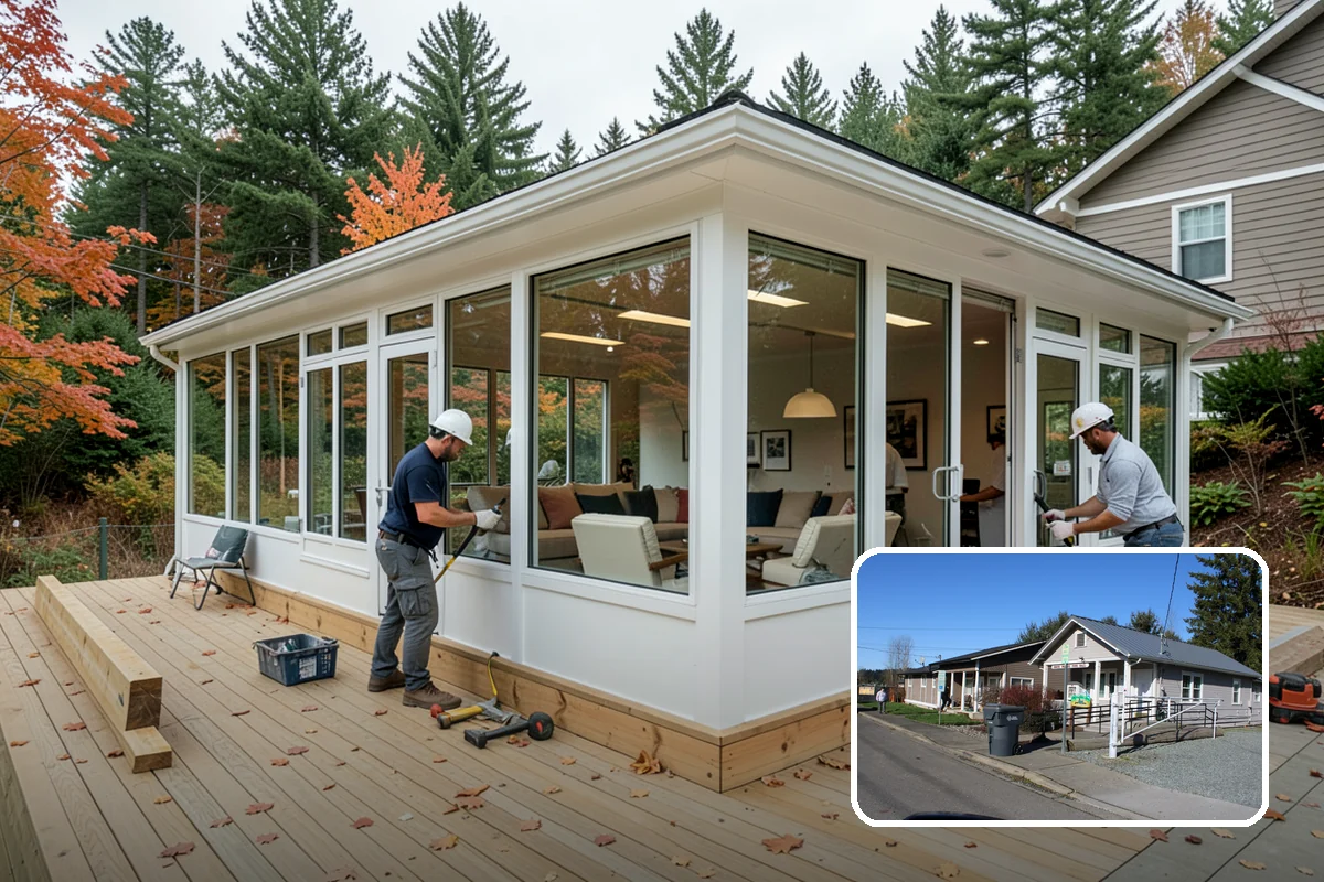 Townhome Construction in South Prairie, Pierce County, WA - Efficient land use for infill development