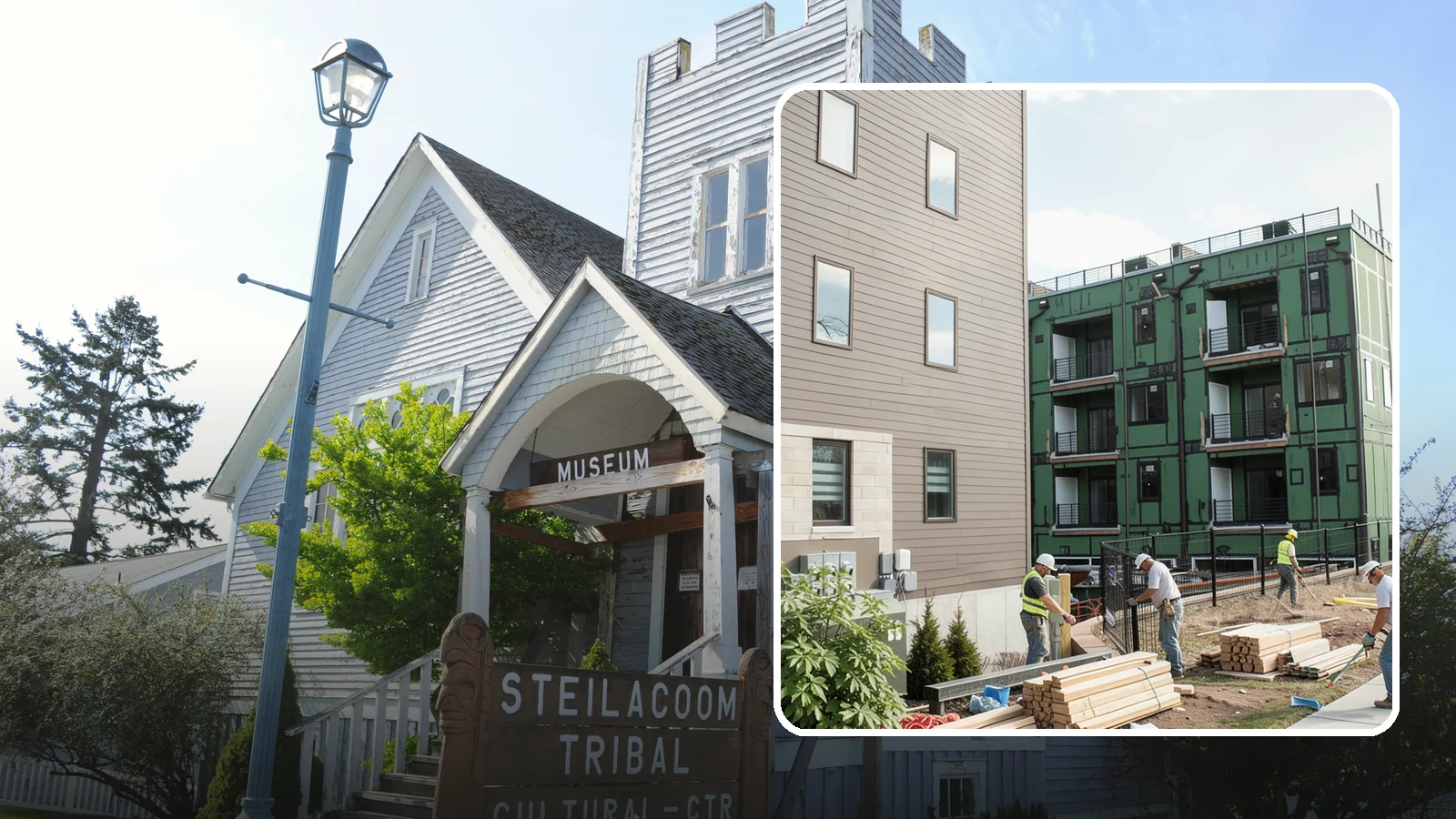 Townhome Construction in Steilacoom, Pierce County, WA - Multi-unit attached townhomes designed for efficient urban and suburban infill.