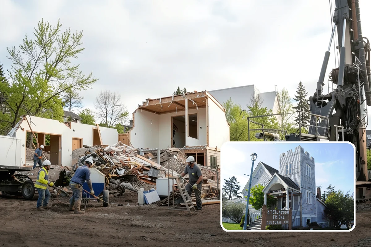 Townhome Construction in Steilacoom, Pierce County, WA - Efficient land use for infill development