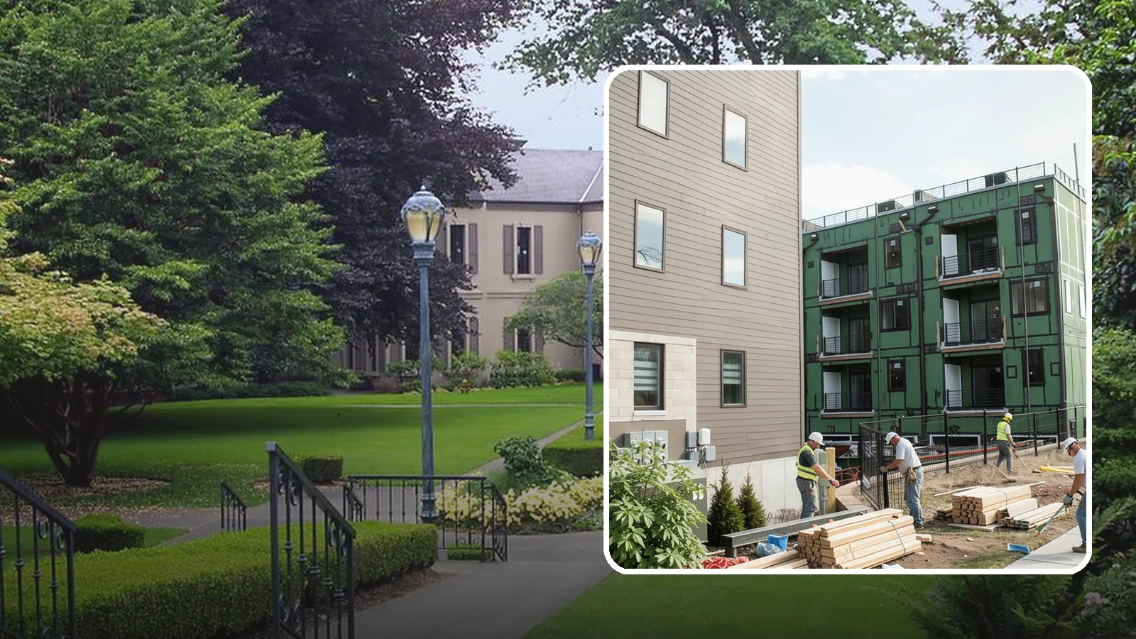 Townhome Construction in Woodinville, King County, WA - Multi-unit attached townhomes designed for efficient urban and suburban infill.